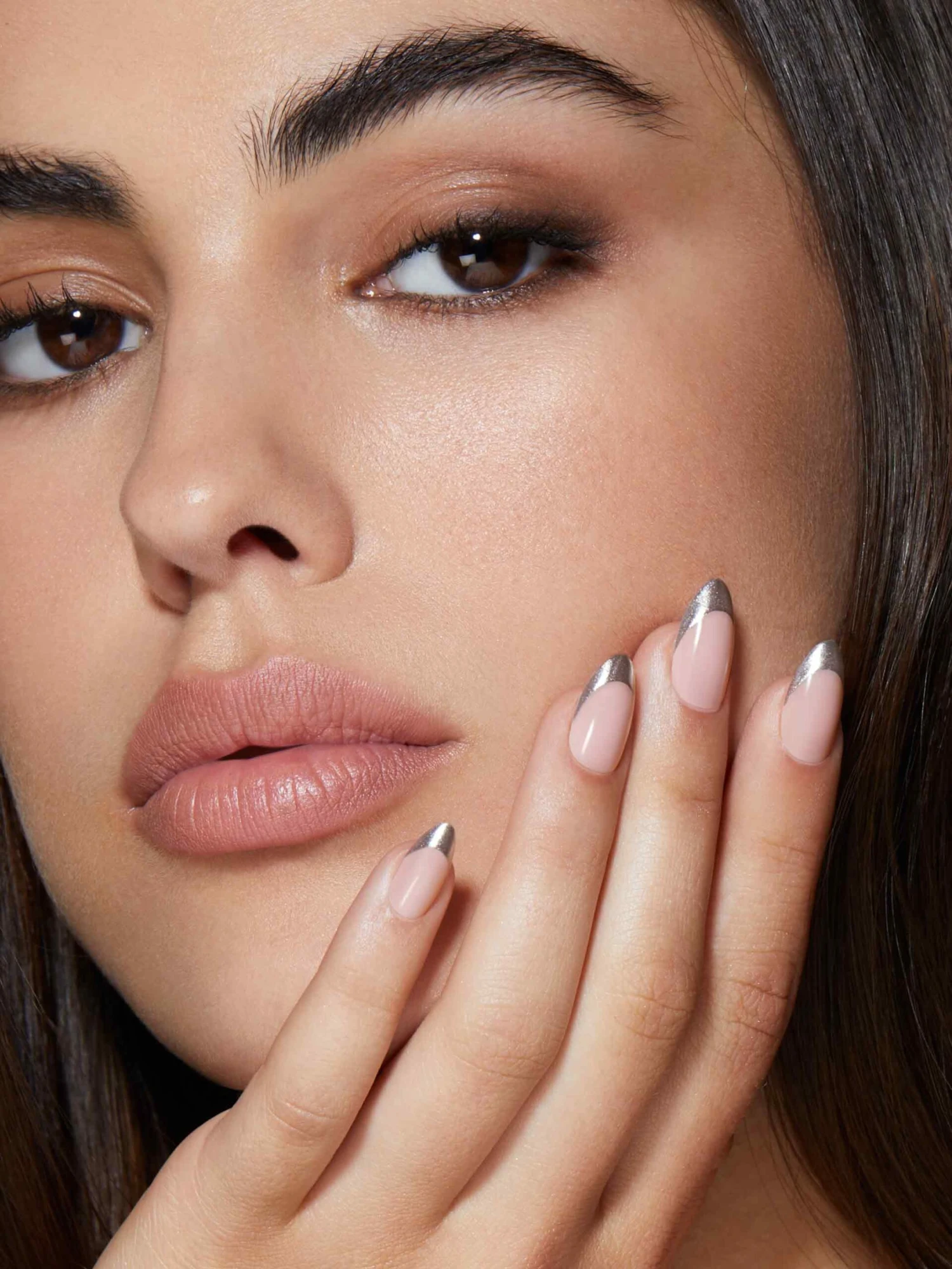 METALLIC FRENCH SHORT ALMOND 3 METALLIC FRENCH SHORT ALMOND